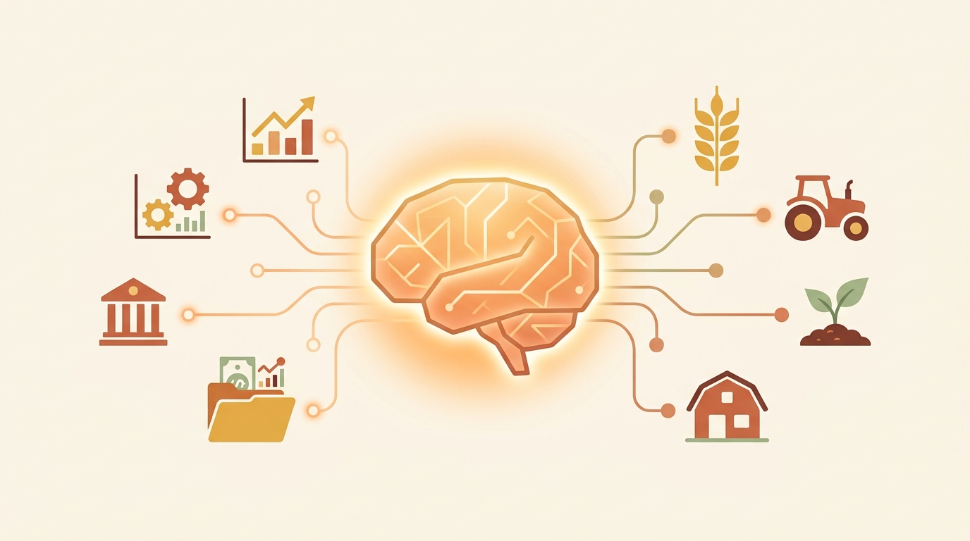 AI connecting traditional business elements