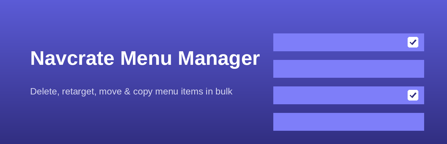 Navcrate Menu Manager Cover