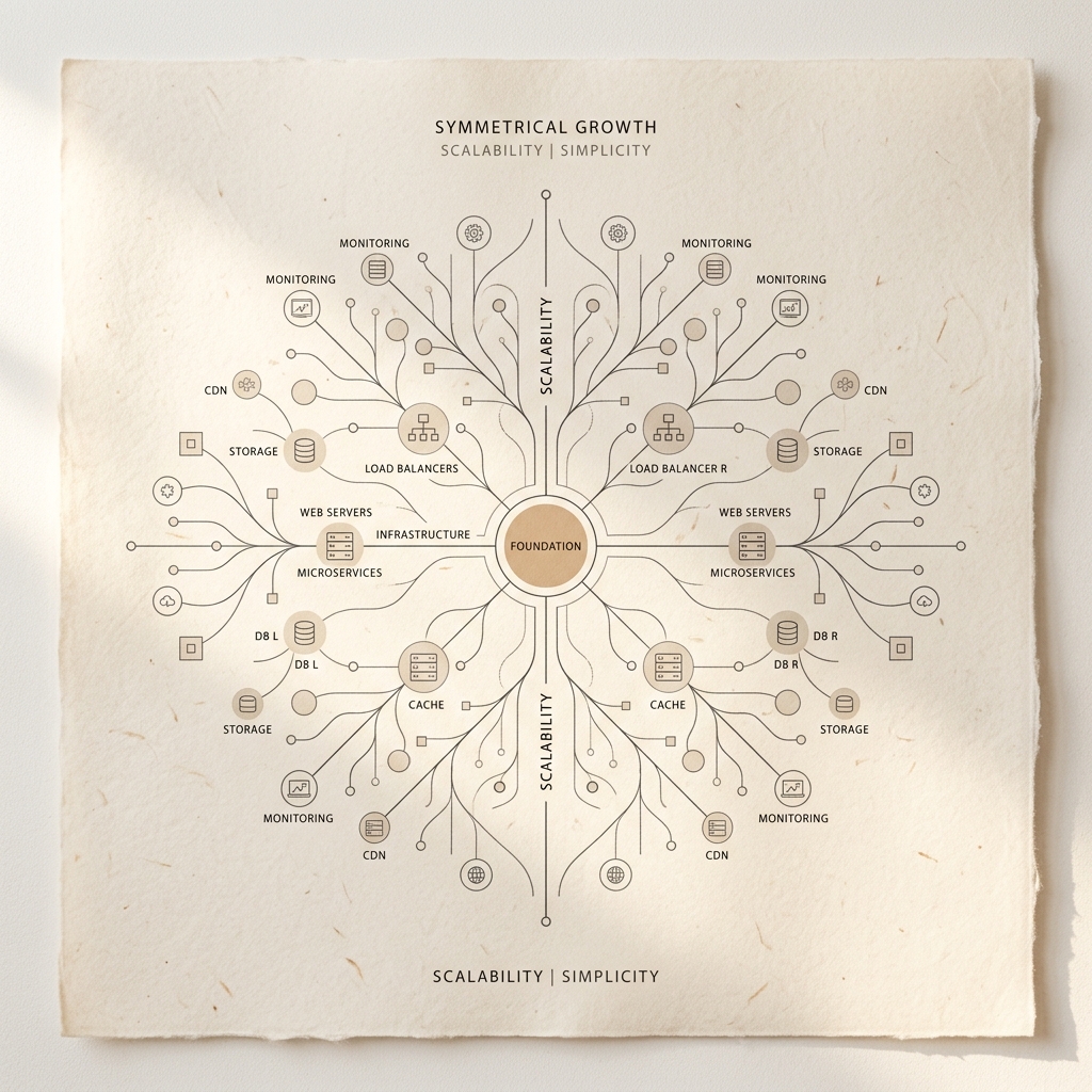Scalable web architecture illustration